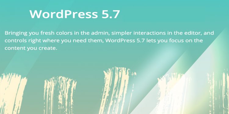 New Update WordPress 5.7